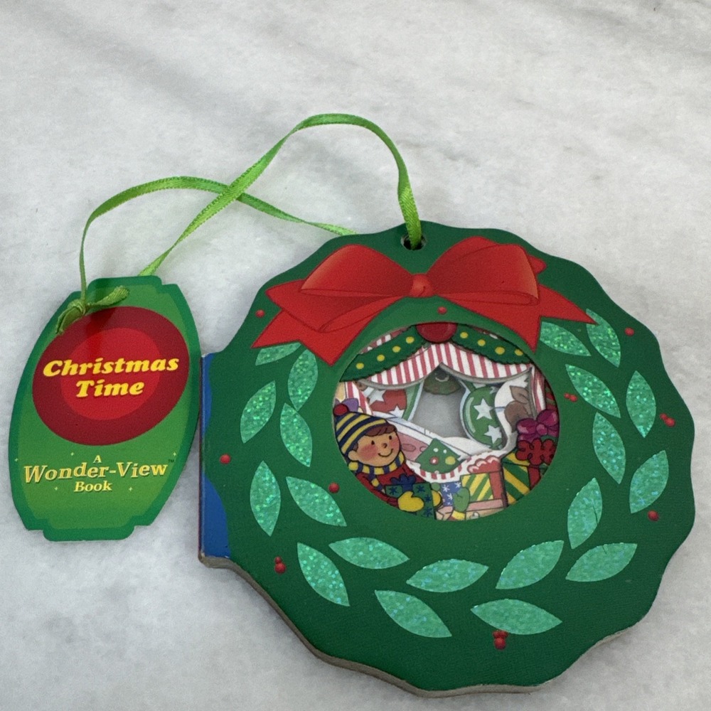 Christmas Time Story Book Hanging Ornament!  WINDOW!  CARDBOARD!  COLORFUL!  NEW